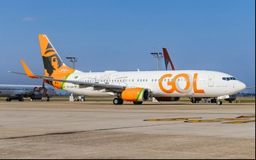 Boeing 737-800 com pintura em homenagem aos 100 anos de Alberto Santos Dumont - Alisson Augusto Vilela