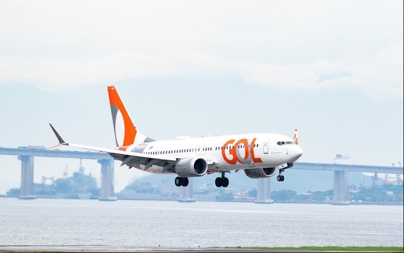 Boeing 737 MAX no aeroporto Santos Dumont, no Rio de Janeiro - Divulgação