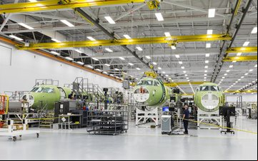 Linha de produção da Gulfstream em Savannah é uma das mais modernas do mundo - Gulfstream