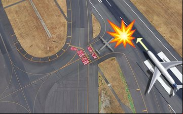Dash-8 se chocou com o A350 poucos metros após a marca de 1.000 pés da pista 34R do aeroporto de Haneda, em Tóquio - Arte: AERO Magazine | Imagem de Satélite: Google Earth