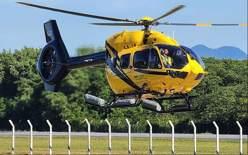 Várias aeronaves, como helicópteros, próprias ou de clientes, participaram da operação - Líder Aviação