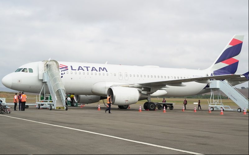 Rota será operada pelo Airbus A320, para até 176 ageiros - Latam Airlines/Divulgação