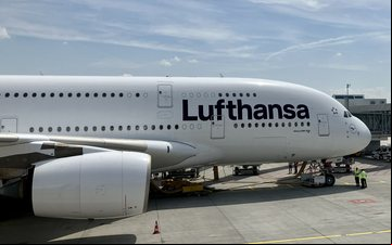 A380 sendo preparado em Munique - Lufthansa