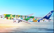 Pintura divulgada pela All Nippon Airways no 787 Dreamliner - Divulgação