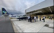 O espaço pode abrigar até quatro aeronaves - Azul Linhas Aéreas/Divulgação