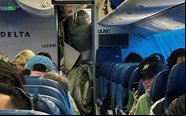 O equipamento foi acionado acidentalmente com a aeronave já preparada para a decolagem - Reprodução/Redes Sociais