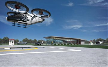 Vertiporto terá terminal de ageiros, pátio de manobras e área para carregar os eVTOL - Divulgação