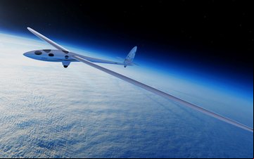 Imagem Planador atinge nível da estratosfera onde o sangue humano ferve