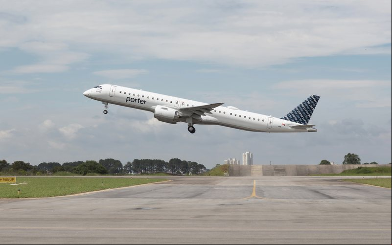 Porter Airlines foi a cliente de lançamento do E2 na América do Norte - Divulgação