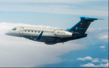 Na NBAA 2018 a Embraer relevou o Praetor como uma evolução da família Legacy 450/500 - Embraer