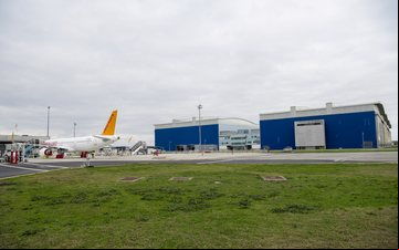 Prédio foi utilizado na produção do A380 - Airbus