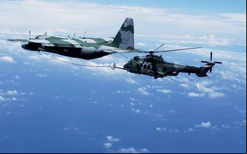 Capacidade de reabastecimento em voo de helicópteros é recente na Força Aérea Brasileira - FAB