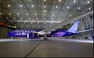 Pintura corporativa da Riyadh Air foi apresentada em junho ado - Divulgação