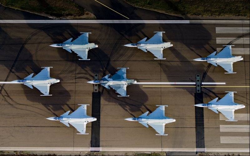 Primeiros Gripen F-39E operacionais foram entregues em novembro de 2021 na Suécia - Saab / Divulgação
