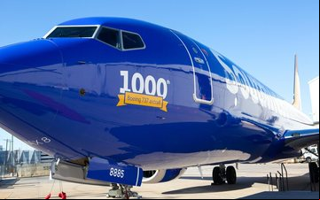 Avião matrícula N8885Q recebeu adesivo especial - Reprodução/Southwest