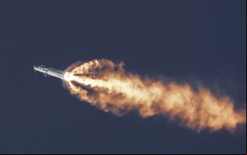 Lançamento do Super Heavy com a nave Starship foi bem-sucedido, mas falha em voo impediu a continuidade da missão - SpaceX