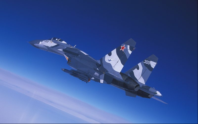 Russos estão utilizando principalmente caças da família Flanker contra a Ucrânia - Divulgação