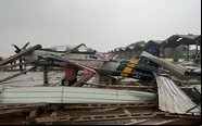A tempestade durou cerca de 15 minutos, mas foi o suficiente para deixar estragos. Não houve feridos - Reprodução/Redes Sociais