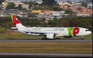 A330-900 iniciando decolagem no aeroporto de Guarulhos, em São Paulo, principal destino internacional da TAP - Guilherme Amancio