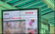 Totens exibiram imagens de vídeos pornográficos nos saguões e na sala de embarque - Reprodução