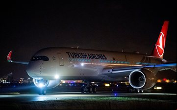 Airbus A350-900 opera os voos diários para Istambul - Divulgação/Airbus