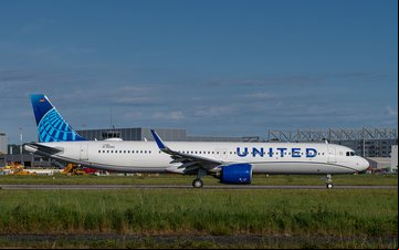 A321neo é o primeiro avião entregue pela Airbus à United desde 2002 - Airbus