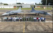 Além de conhecer os caças, veteranos conheceram novas instalções da base de Anápolis - FAB