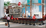 Espaço no aeroporto de Orlando funciona diariamente do meio-dia até às 23h30 - Divulgação