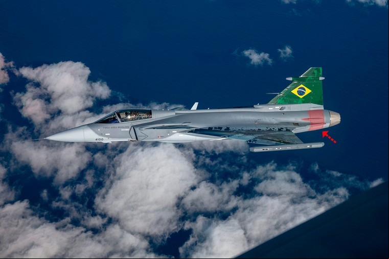Gripen E da FAB em voo